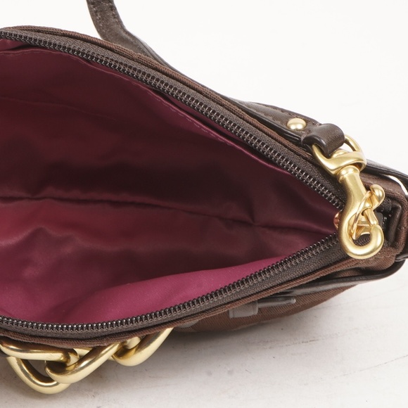 NWT $98 Coach Brooke Op Art Brown/Ebony Wristlet 43105 BBREB - Picture 9 of 12